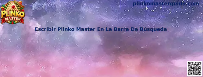 Guía visual para escribir Plinko Master en la barra de búsqueda